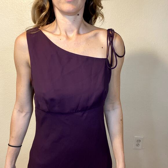 Vintage Y2K Studio Soleil Purple One Shoulder Midi Dress Size Large Fairy - Picture 3 of 4